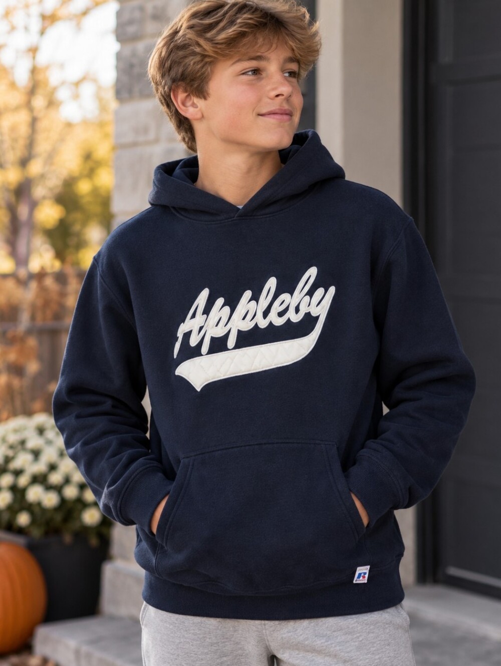 Appleby Youth Navy Blue Pullover Hoodie Boys XL